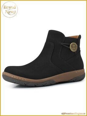 Women's Ankle Boots with Arch Support Slip On TPR Sole